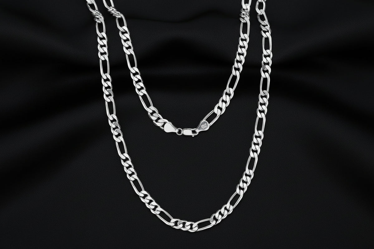 925 Sterling Silber Figaro Chain Halskette