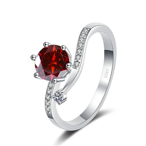 Lay Ring – 925 Sterling Silber, Moissanit 0,5–2 CT