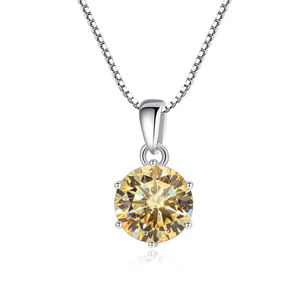 Moissanit Anhänger 1 CT | 925 Sterling Silber | D VVS1