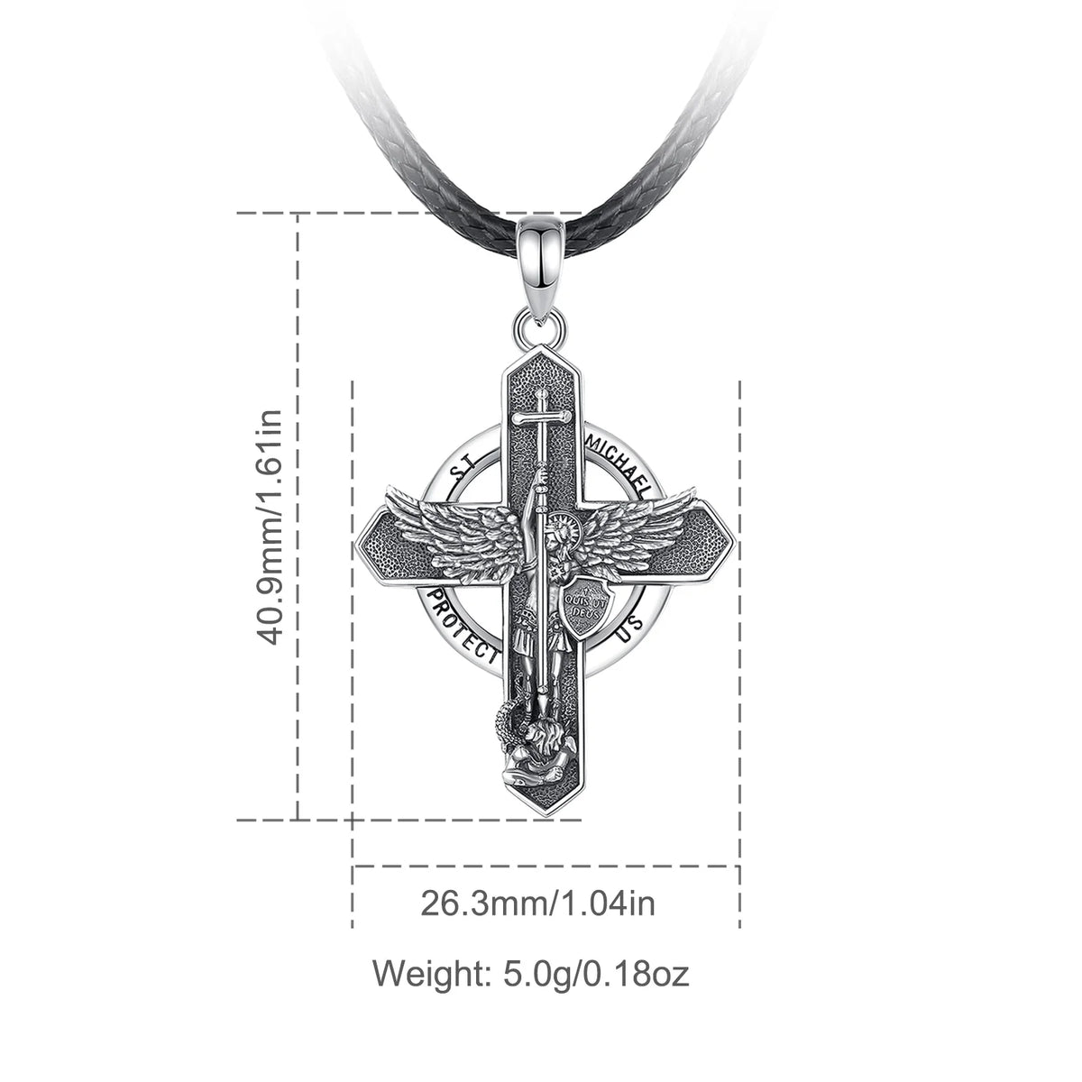 Erzengel Michael Anhänger | 925 Sterling Silber | Eudora