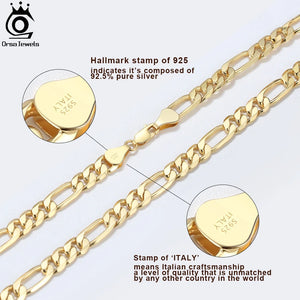 925 Sterling Silber Figaro Chain Halskette