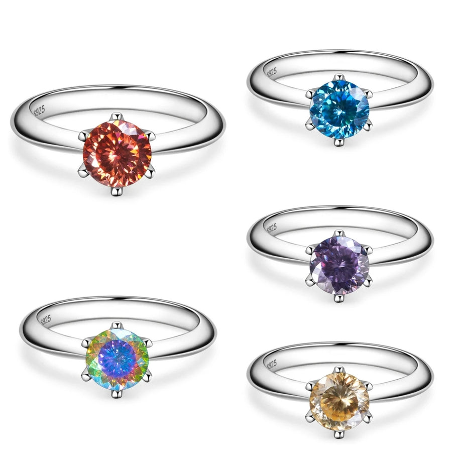 Butterflykiss Ring – 925 Sterling Silber, Moissanit 1 CT, 100-Facetten-Schliff