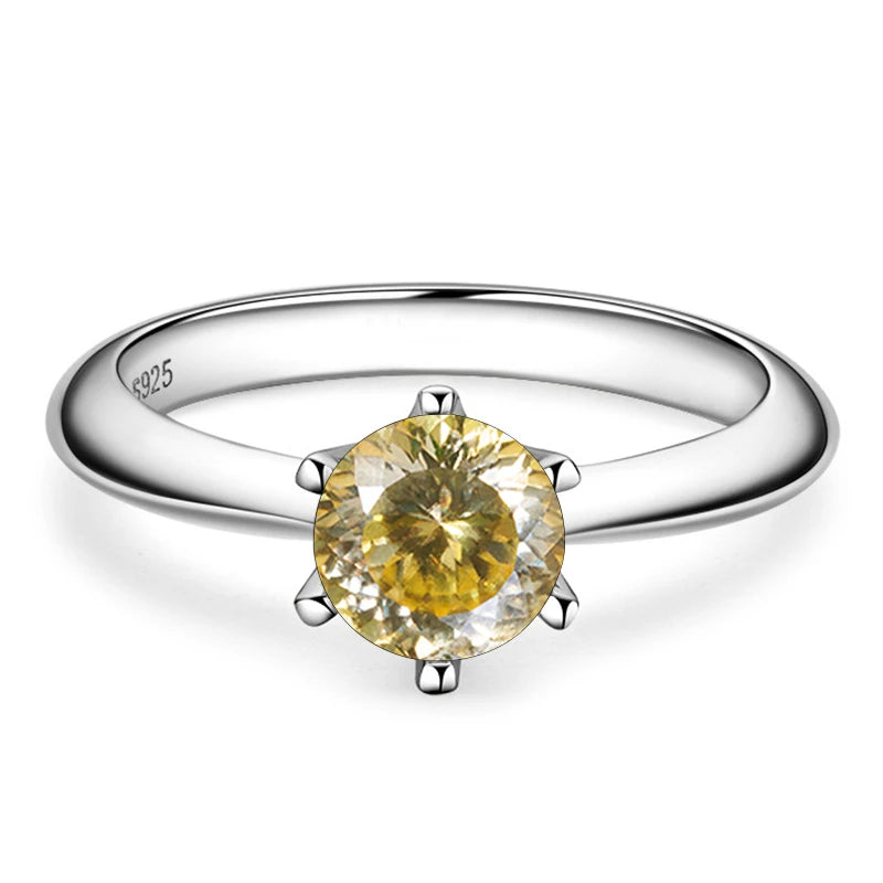 Butterflykiss Ring – 925 Sterling Silber, Moissanit 1 CT, 100-Facetten-Schliff