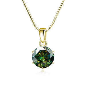 Moissanit Anhänger 1 CT | 925 Sterling Silber | D VVS1