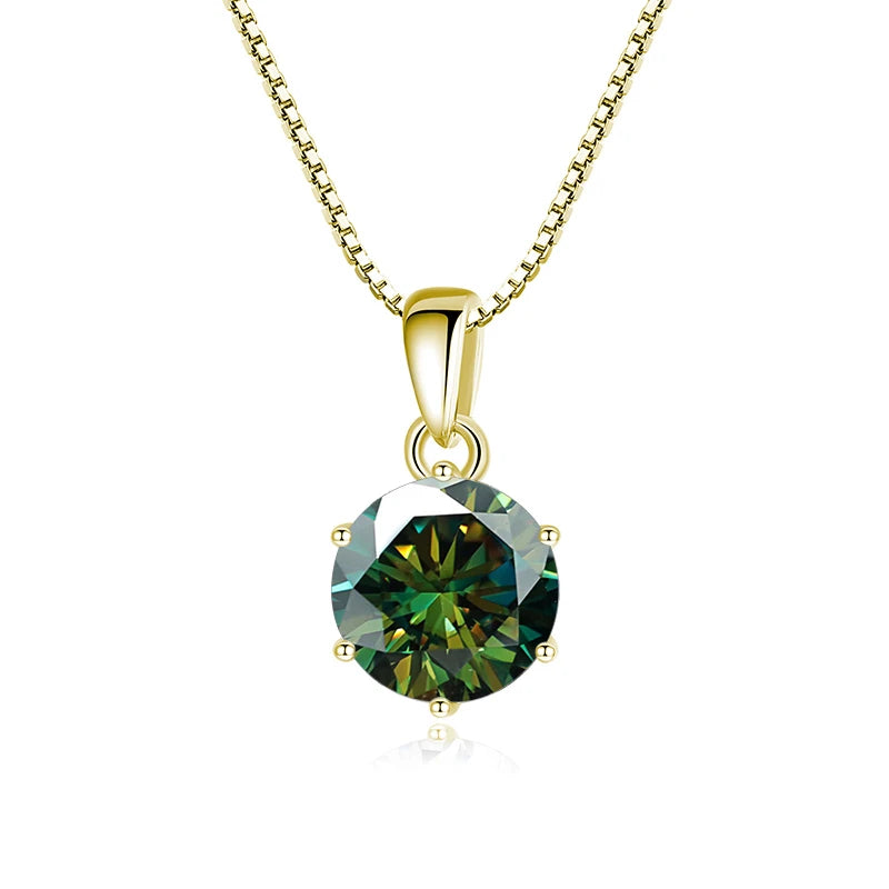 Moissanit Anhänger 1 CT | 925 Sterling Silber | D VVS1