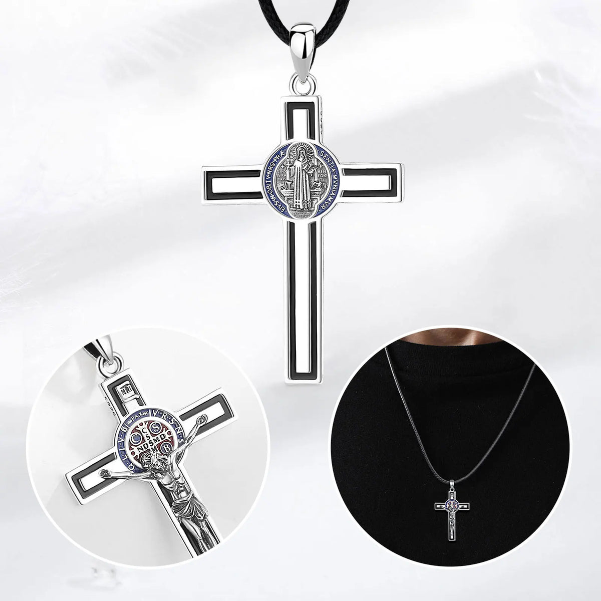 Crucifix Cross Pendant | 925 Sterling Silver | Eudora