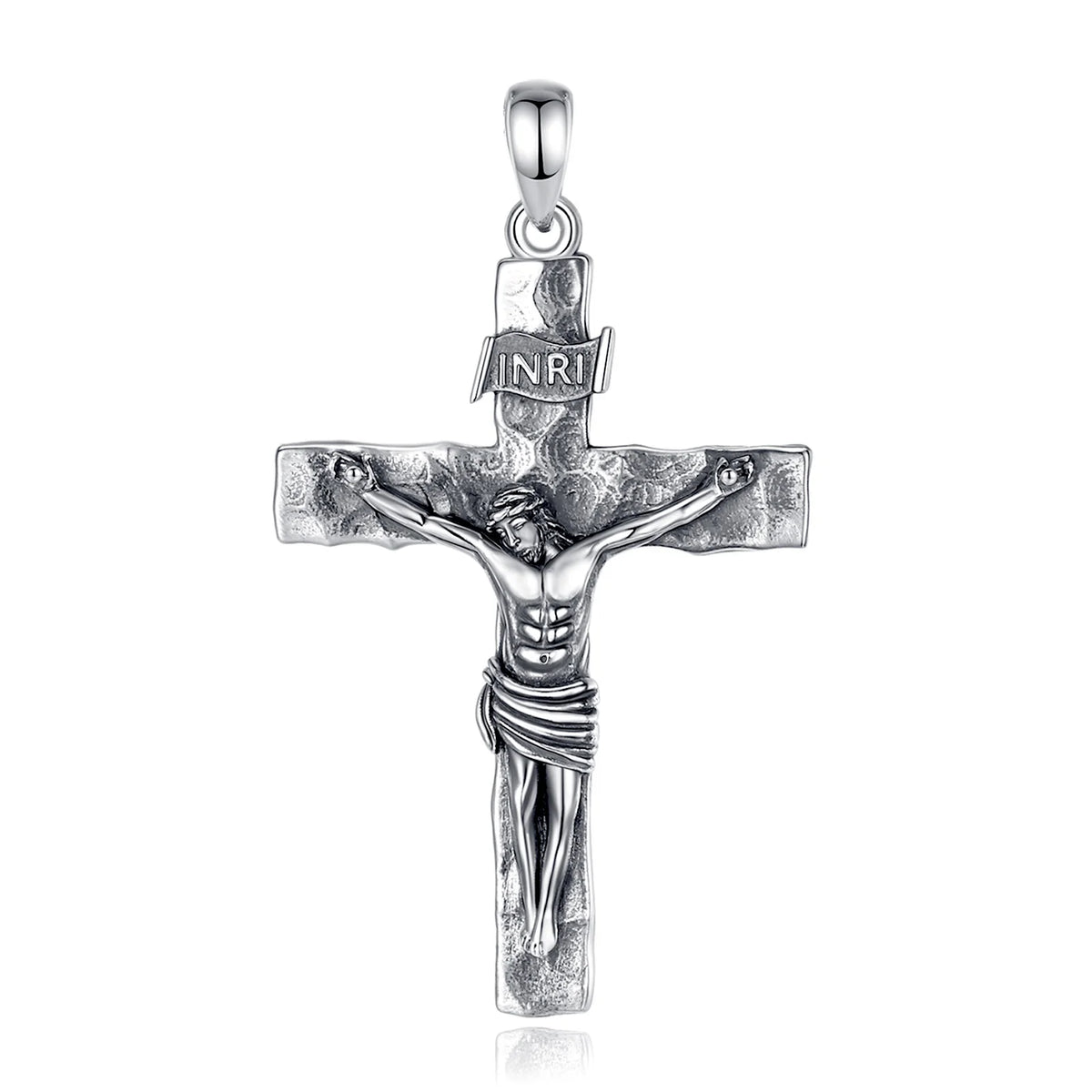 Kruzifix Kreuz Anhänger | 925 Sterling Silber | Jesus Christus Amulett