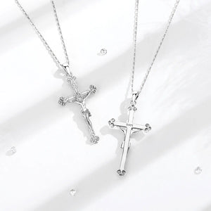 Crucifix Cross Pendant – Jesus Amulet 925 Sterling Silver