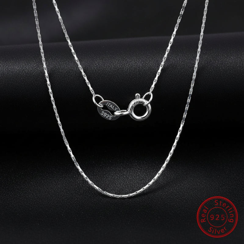 925 Sterling Silber Bamboo Chain Halskette