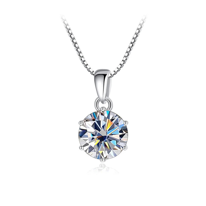 Moissanit Anhänger 1 CT | 925 Sterling Silber | D VVS1