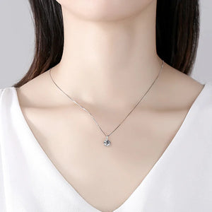 Moissanit Anhänger 1 CT | 925 Sterling Silber | D VVS1