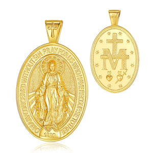 Virgin Mary Pendant | 925 Silver 18K Gold Plated | Eudora