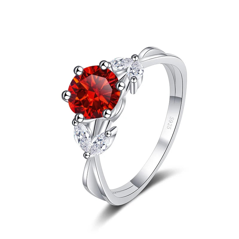 Brillant-Ring – 925 Silber, Moissanit 1 CT, Luxury-Edition