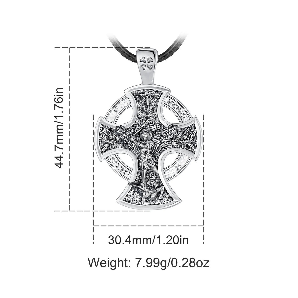 Archangel Michael Pendant Vintage | 925 Sterling Silver | Eudora