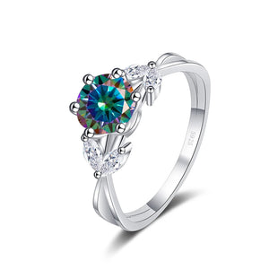Brillant-Ring – 925 Silber, Moissanit 1 CT, Luxury-Edition