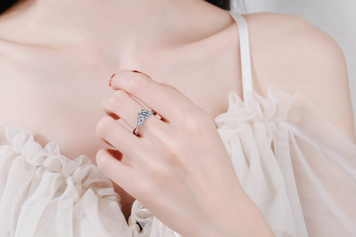 Brillant-Ring – 925 Silber, Moissanit 1 CT, Luxury-Edition