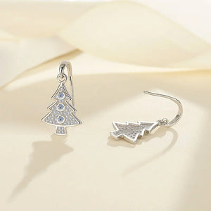 Weihnachtsbaum Ohrstecker – 925 Silber mit Moissanit