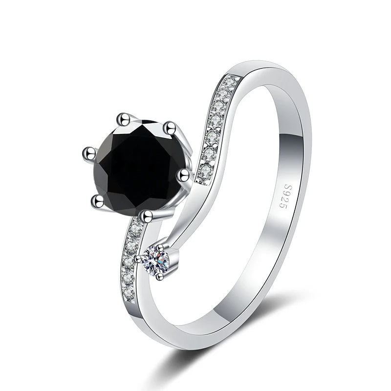 Lay Ring – 925 Sterling Silber, Moissanit 0,5–2 CT