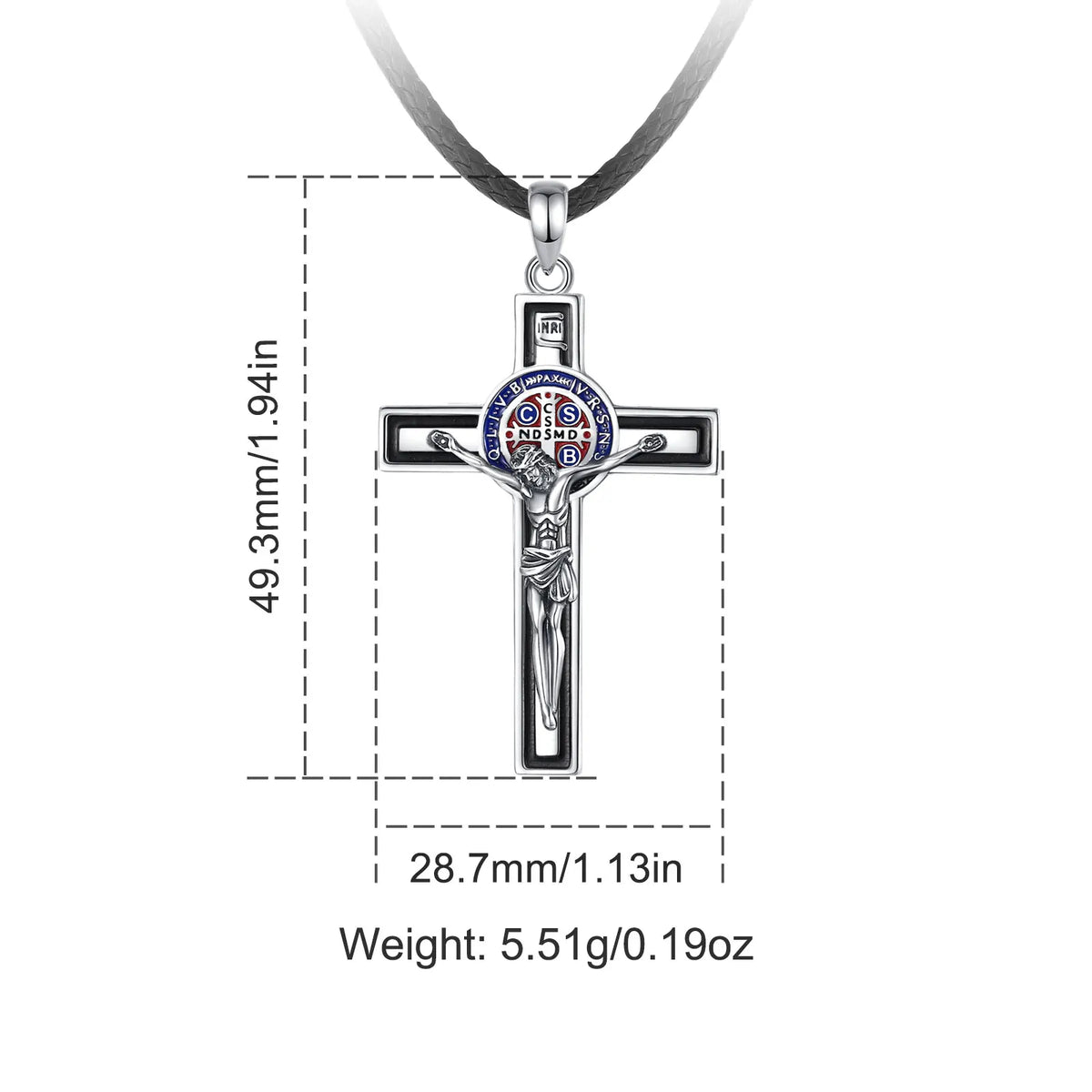 Crucifix Cross Pendant | 925 Sterling Silver | Eudora