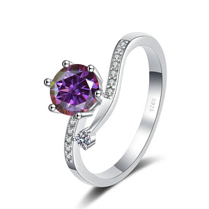 Lay Ring – 925 Sterling Silber, Moissanit 0,5–2 CT