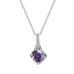 Runder Moissanit Anhänger | 925 Sterling Silber | 1 Karat | D-Farbe
