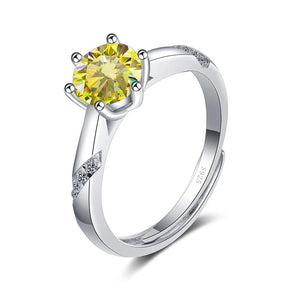 Jahrestag-Ring – 925 Silber, Moissanit 1 CT, größenverstellbar