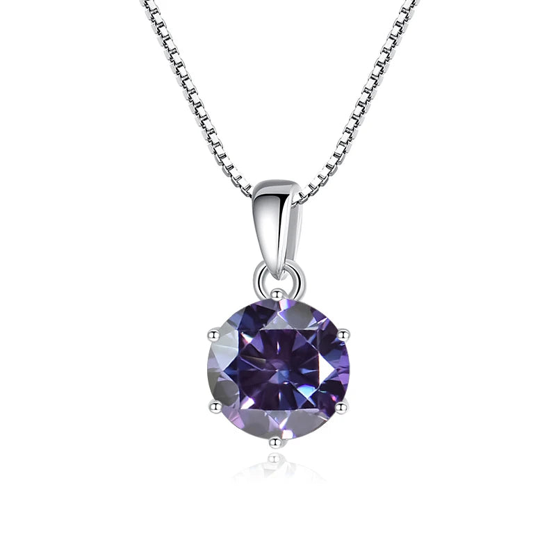 Moissanit Anhänger 1 CT | 925 Sterling Silber | D VVS1