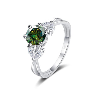 Brillant-Ring – 925 Silber, Moissanit 1 CT, Luxury-Edition