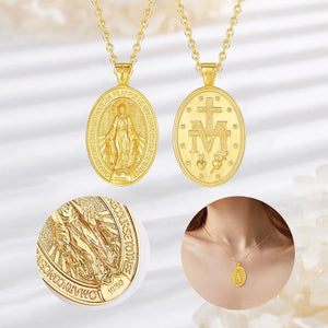 Virgin Mary Pendant | 925 Silver 18K Gold Plated | Eudora