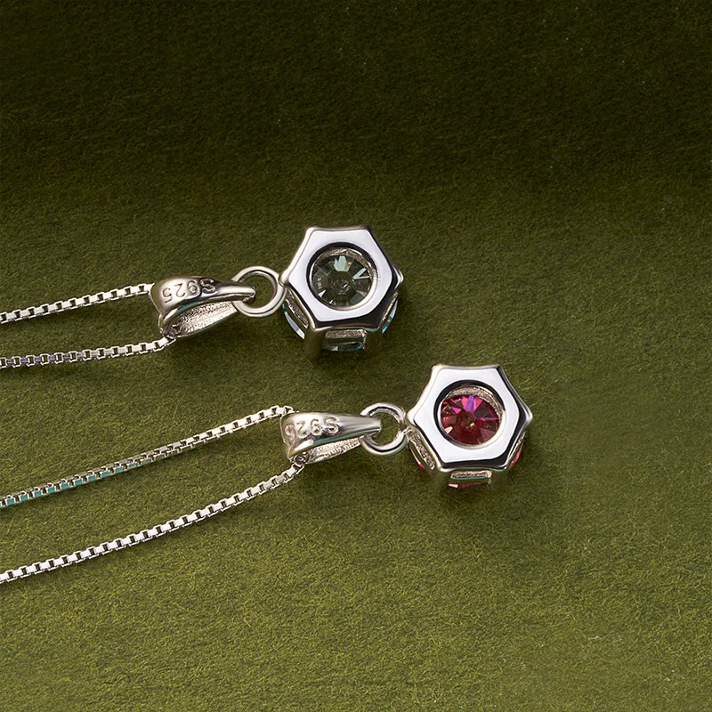 Moissanit Anhänger 1 CT | 925 Sterling Silber | D VVS1