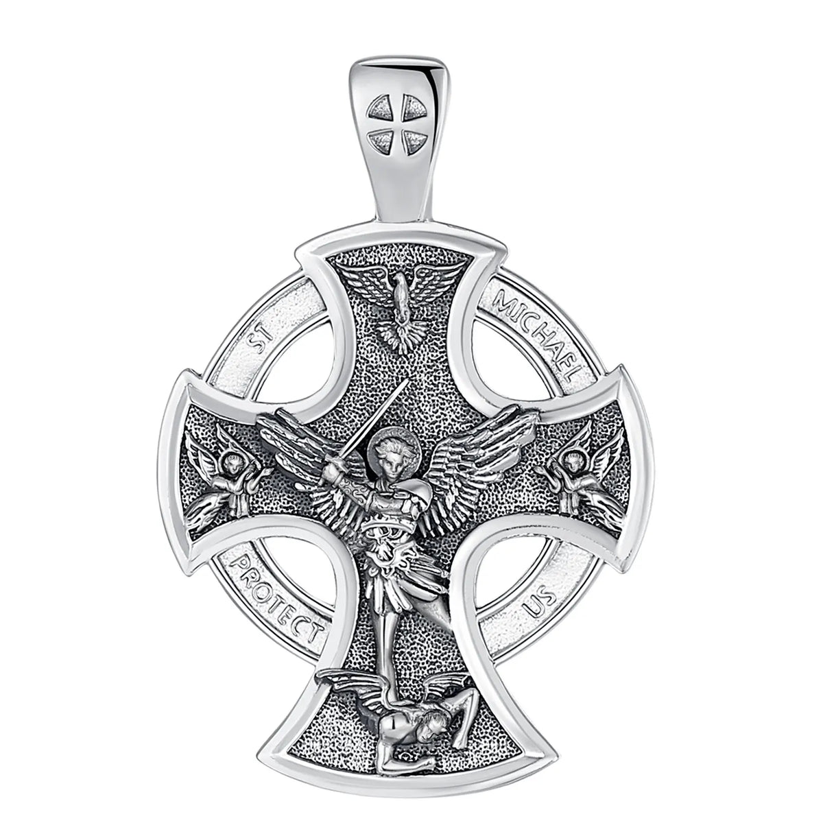 Archangel Michael Pendant Vintage | 925 Sterling Silver | Eudora
