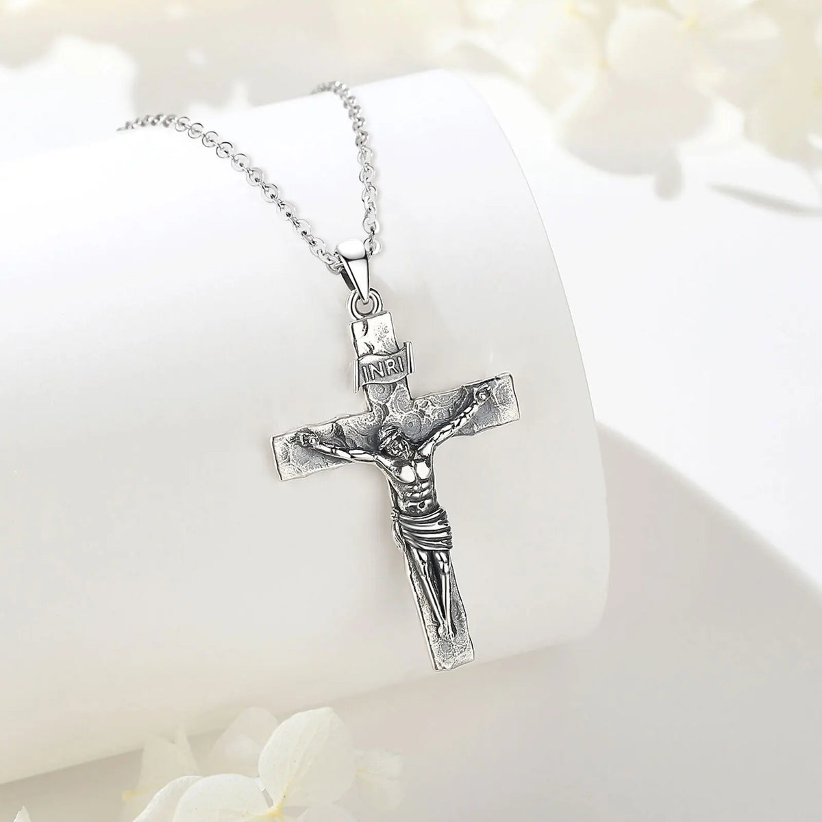 Kruzifix Kreuz Anhänger | 925 Sterling Silber | Jesus Christus Amulett