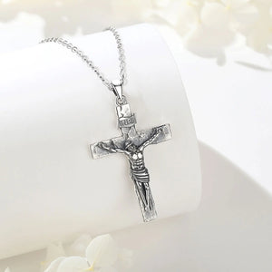 Kruzifix Kreuz Anhänger | 925 Sterling Silber | Jesus Christus Amulett