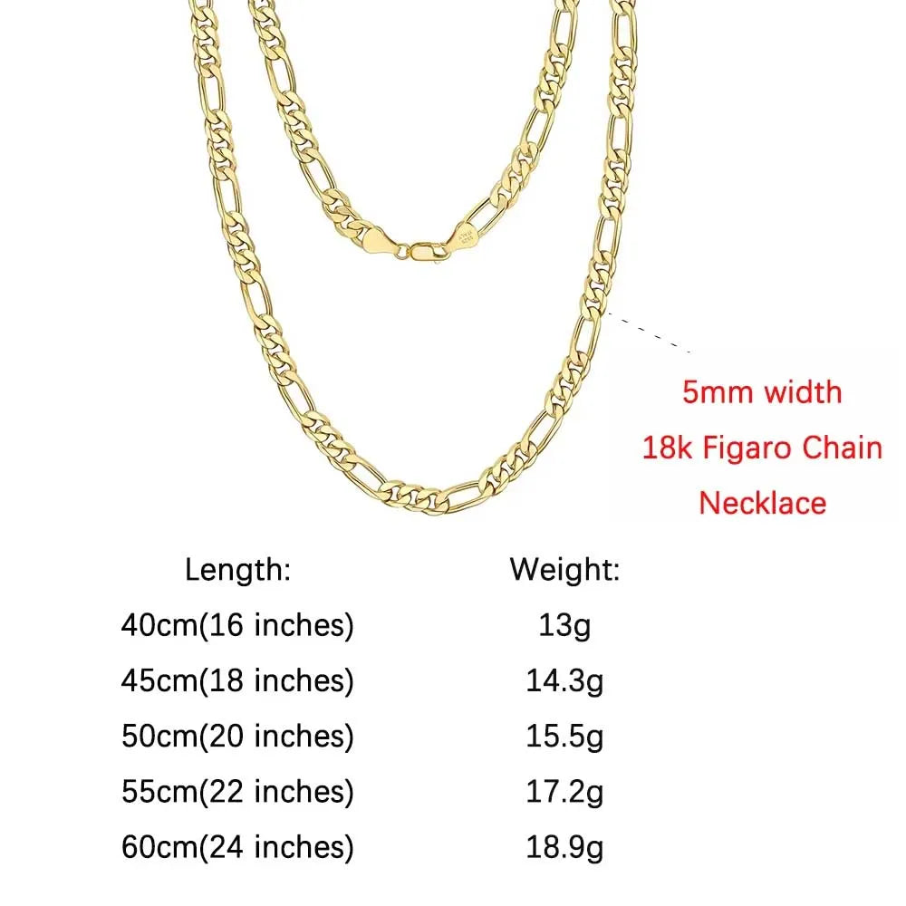 925 Sterling Silber Figaro Chain Halskette