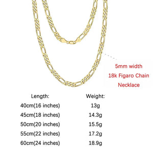 925 Sterling Silber Figaro Chain Halskette