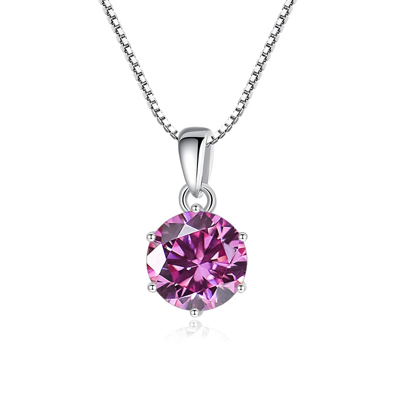 Moissanit Anhänger 1 CT | 925 Sterling Silber | D VVS1