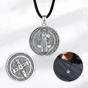 Saint Benedict Pendant | 925 Sterling Silver | Eudora