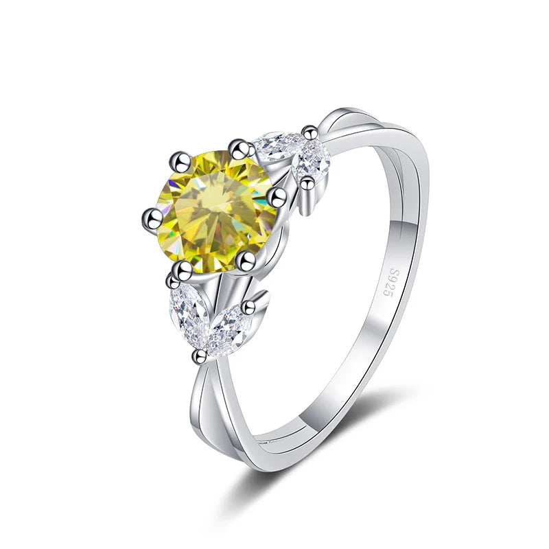 Brillant-Ring – 925 Silber, Moissanit 1 CT, Luxury-Edition