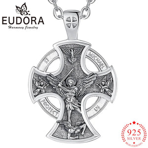 Archangel Michael Pendant Vintage | 925 Sterling Silver | Eudora