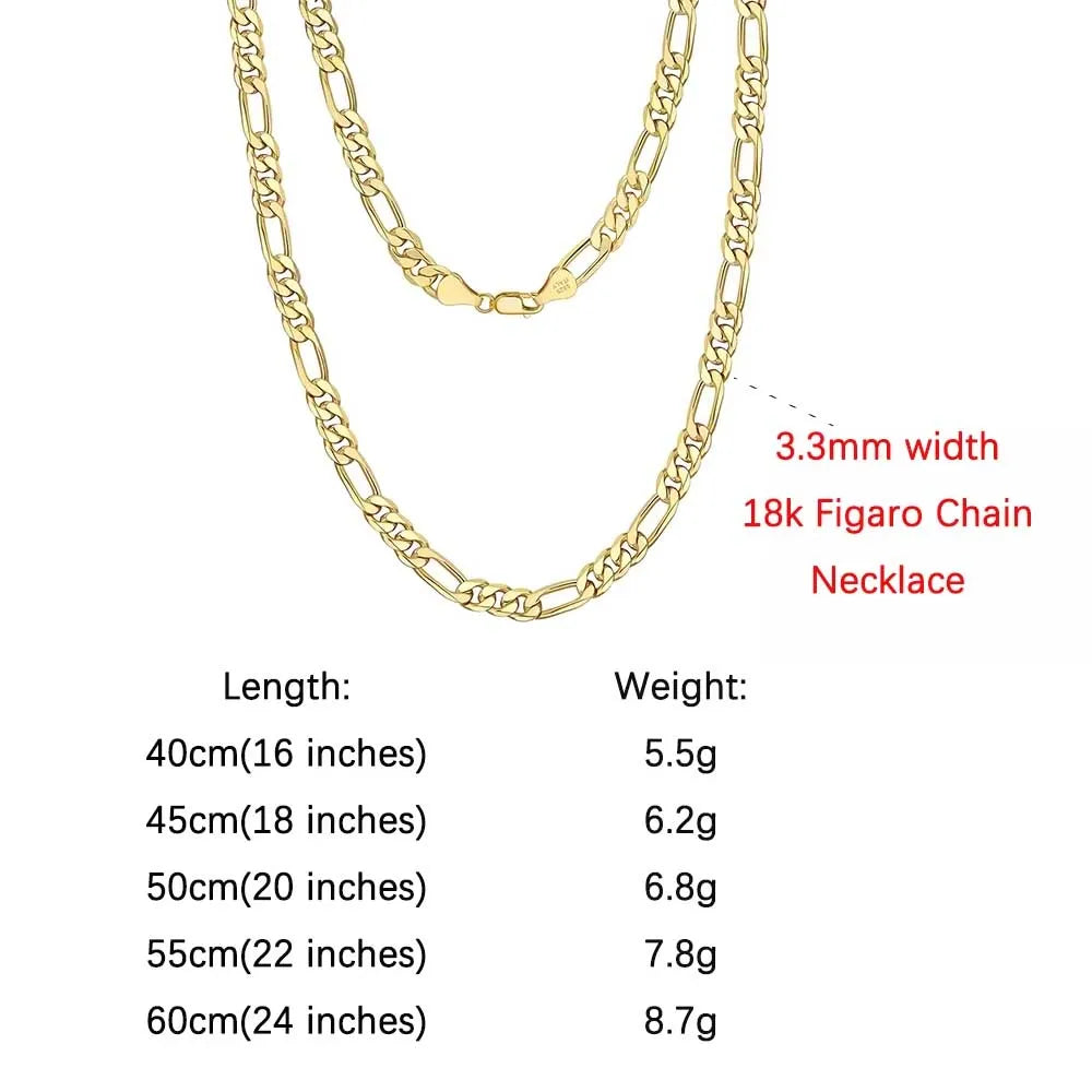 925 Sterling Silber Figaro Chain Halskette