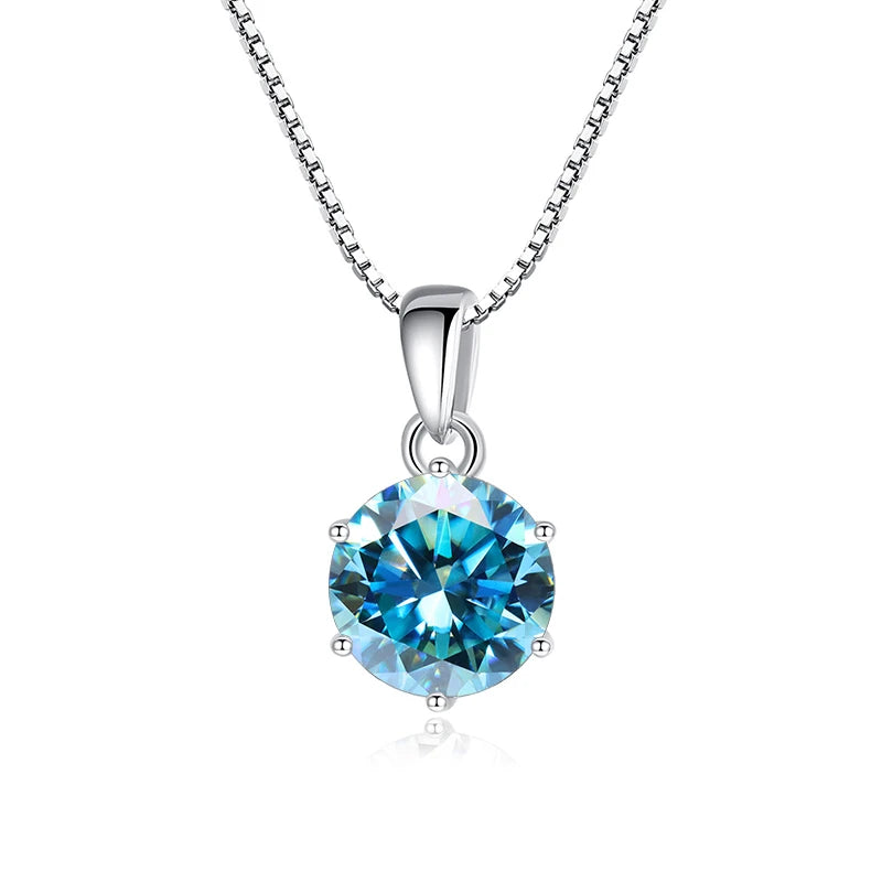 Moissanit Anhänger 1 CT | 925 Sterling Silber | D VVS1