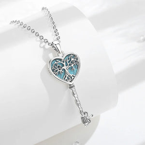 Lebensbaum Anhänger – 925 Sterling Silber mit Türkis