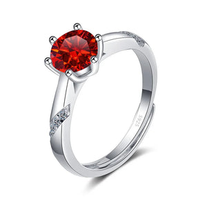 Jahrestag-Ring – 925 Silber, Moissanit 1 CT, größenverstellbar