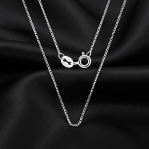 925 Sterling Silber Box Chain Halskette