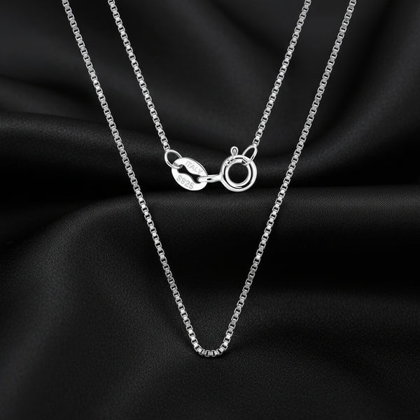 925 Sterling Silber Box Chain Halskette