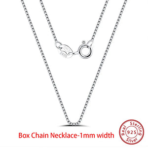 925 Sterling Silber Box Chain Halskette