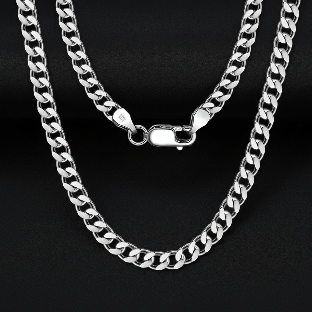 925 Sterling Silber Cuban Chain Halskette