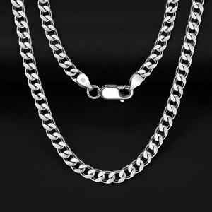925 Sterling Silber Cuban Chain Halskette