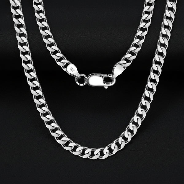 925 Sterling Silber Cuban Chain Halskette