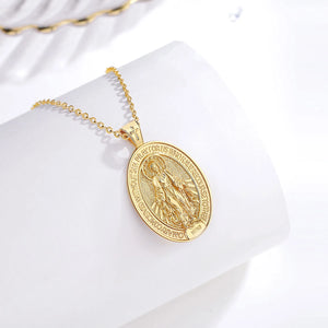 Virgin Mary Pendant | 925 Silver 18K Gold Plated | Eudora